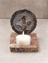 Load image into Gallery viewer, Om Stone Candle Holder
