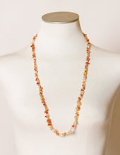 Load image into Gallery viewer, Orange Agate Gemstone Chip Necklace
