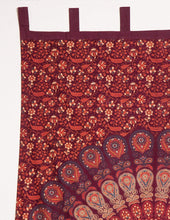 Load image into Gallery viewer, Peacock Mandala Curtain - Burgundy
