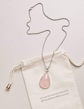 Load image into Gallery viewer, Rose Quartz Teardrop Pendant
