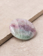 Load image into Gallery viewer, Rainbow Fluorite Flat Palm Stone
