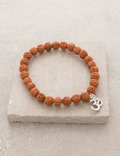Load image into Gallery viewer, Rudraksha Seed Om Bracelet
