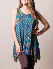 Load image into Gallery viewer, Sleeveless Tie-Dye Tunic - Teal
